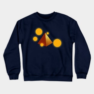 Pyramid surrounded by sun stars Crewneck Sweatshirt